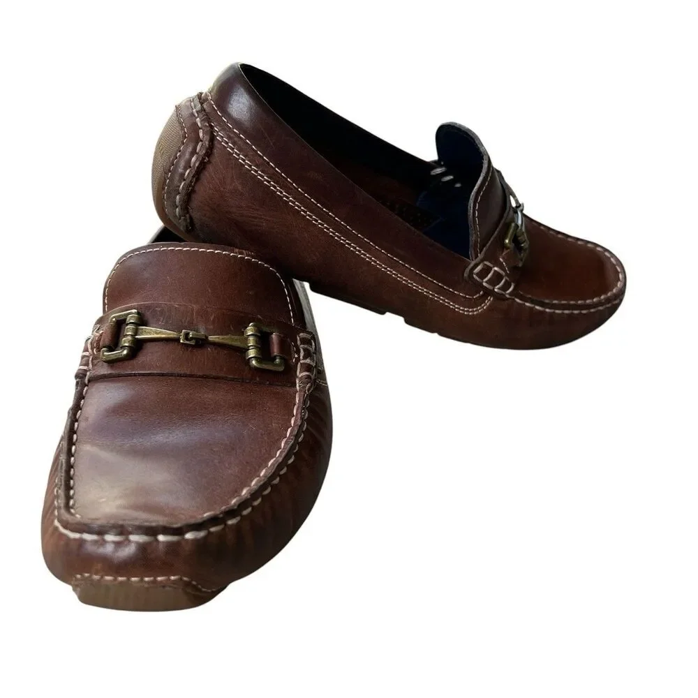 Cole Haan Shoes Mens 8 M Kelson Bit Driver‎ Loafer Brown Leather Slip On C24715